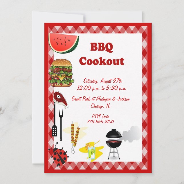 barbecue invitation (Front)