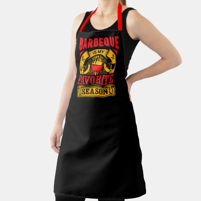 Barbecue Is My Favourite Season Funny Grilling Apron (Insitu)