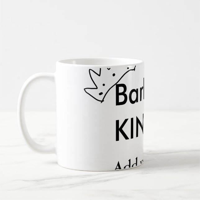 Barbecue king add name text men kitchen bakery  coffee mug (Left)