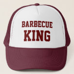 Barbecue King Funny Hat<br><div class="desc">Barbecue King funny trucker hat. Click on Customise to change font size, style, and colour. If you have any questions or requests, please contact me. This image can be made available on many products in my gallery. Please visit Smilin' Eyes Treasures to see more flower and nature photography and digital...</div>