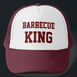 Barbecue King Funny Hat<br><div class="desc">Barbecue King funny trucker hat. Click on Customise to change font size, style, and colour. If you have any questions or requests, please contact me. This image can be made available on many products in my gallery. Please visit Smilin' Eyes Treasures to see more flower and nature photography and digital...</div>