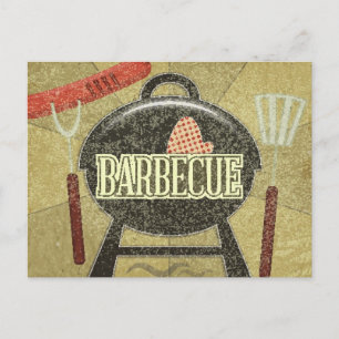Barbecue Menu Postcard