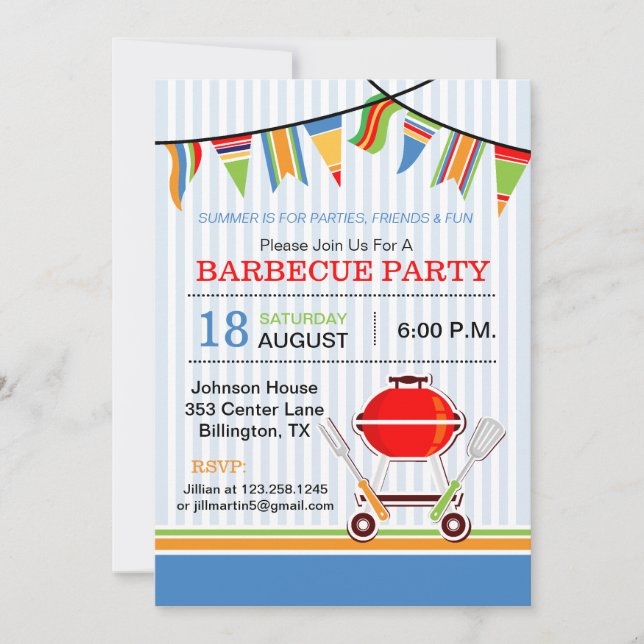 Barbecue Party Invitation (Front)