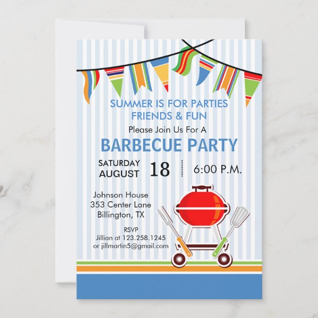 Barbecue Party Invitation (Front)
