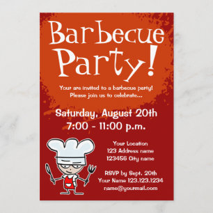 Barbecue party invitations BBQ invites