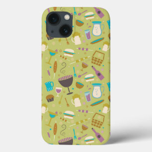 Barbecue Pattern iPhone 13 Case