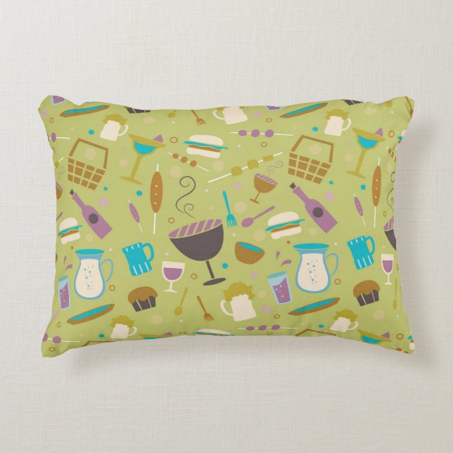 Barbecue Pattern Decorative Cushion (Front)
