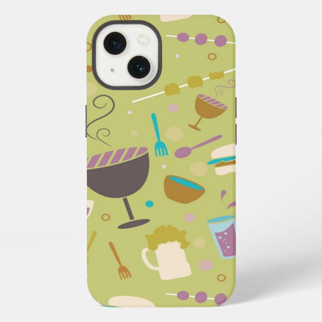 Barbecue Pattern iPhone Case (Back)
