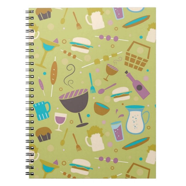 Barbecue Pattern Notebook (Front)