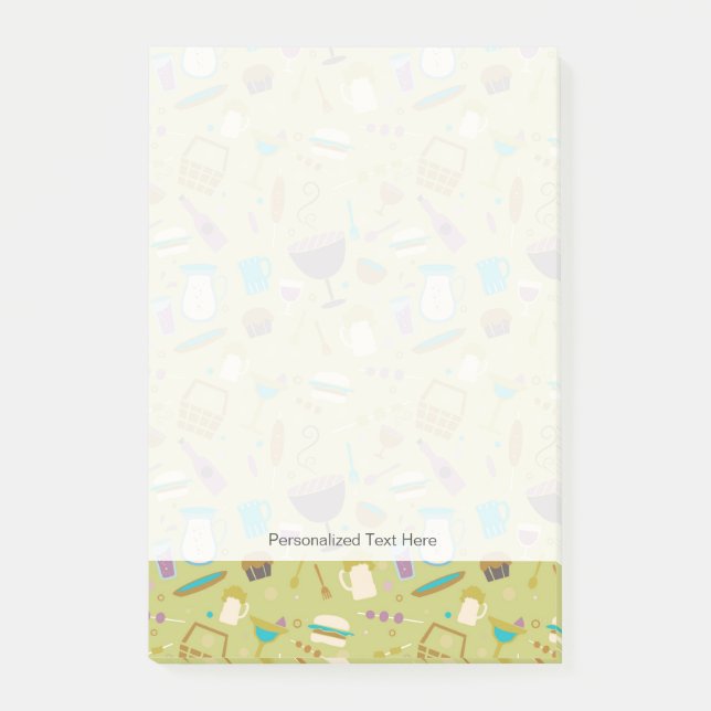 Barbecue Pattern Post-it Notes (Front)