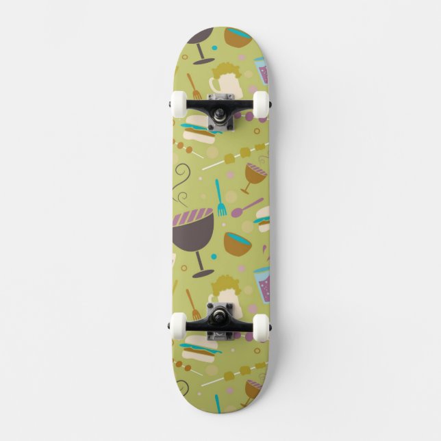 Barbecue Pattern Skateboard (Front)
