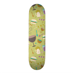 Barbecue Pattern Skateboard