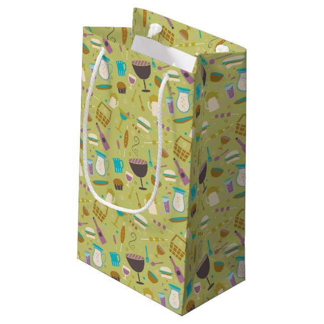 Barbecue Pattern Small Gift Bag (Back Angled)