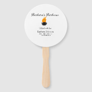 Barbecue restaurant kitchen social media website n hand fan