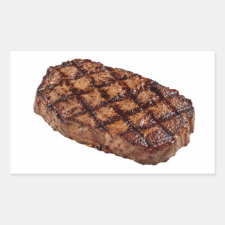 barbecue ribs BBQ ribs smoked ribs grilled meat ba Rectangular Sticker