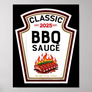 Barbecue sauce halloween costume family matching poster