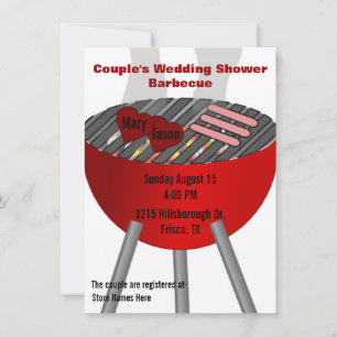Barbecue Themed Couple's Wedding Shower Invitation