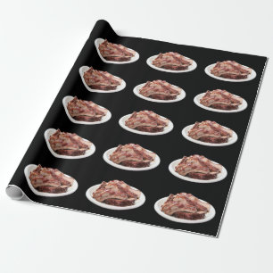 Barbecued baby back ribs wrapping paper