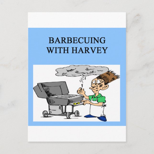 barbecuing with harvey postcard (Front)