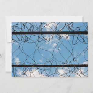 Barbed Wire At Amna Suraka Thank You Card