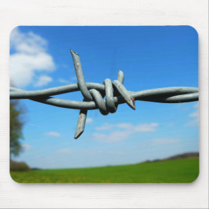 Barbed-Wire Fence Mousepad