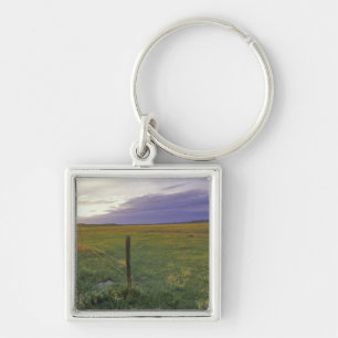 Barbed Wire Fenceline in northeastern Montana Key Ring