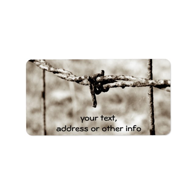 Barbed Wire Fencing (Sepia) Label (Front)