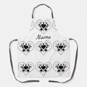 Barbed Wire Heart Black Spades Thunder_Cove  Apron