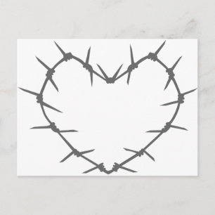 Barbed Wire Heart Postcard