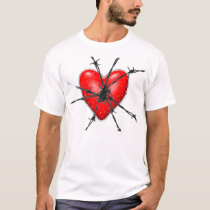 barbed wire heart T-Shirt
