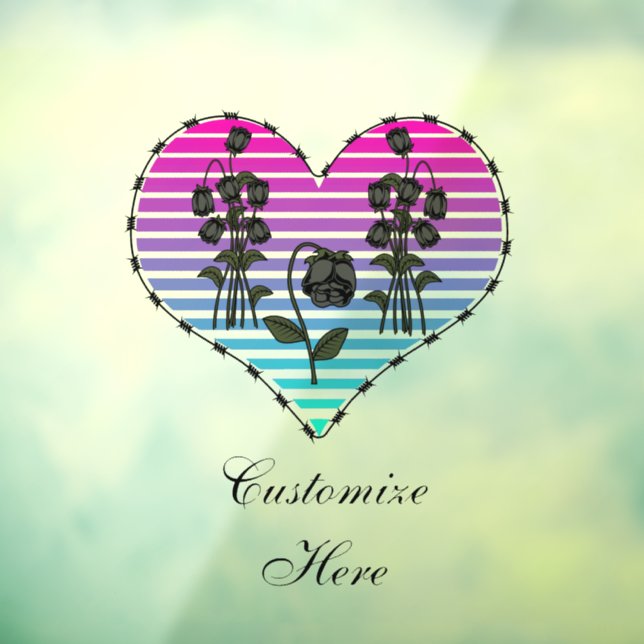 Barbed Wire Heart Wilted Black Roses Thunder_Cove (Sheet 3)