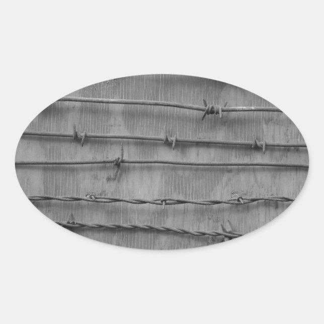 barbed wire oval sticker (Front)
