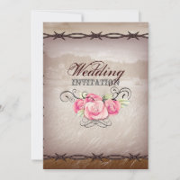 barbed wire western country wedding