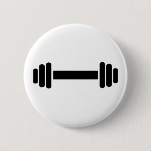 Barbell - Bodybuilding 6 Cm Round Badge