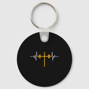 Barbell Cross Dumbbell Jesus Funny Christian Worko Key Ring