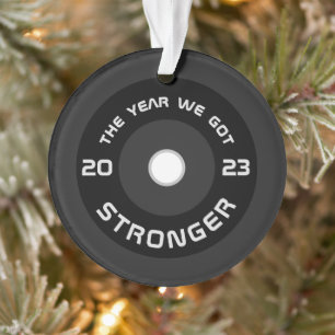 Barbell fitness 2023 personalised Christmas Ornament
