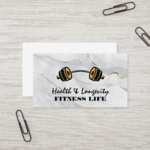 Barbell   Fitness Logo Business Card