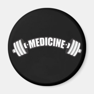 Barbell - Iron Medicine - Weight Lifting Gym Magnet