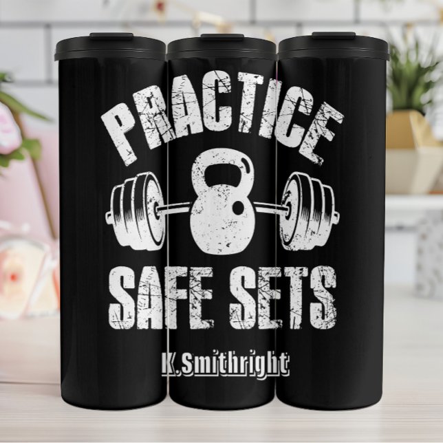 Barbell Kettlebell Practice Safe Sets Thermal Tumbler (Creator Uploaded)