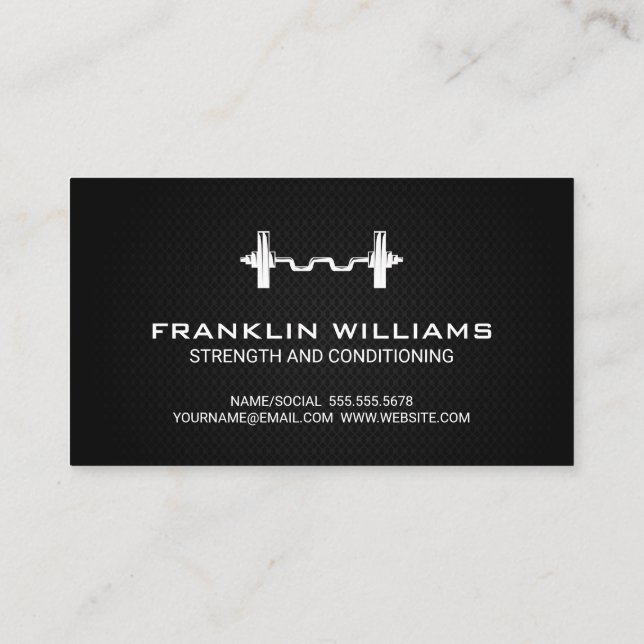 Barbell | Personal Trainer Business Card (Back)