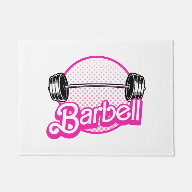 Barbell - pink doormat (Front)