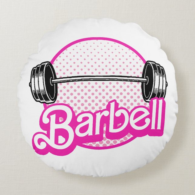 Barbell - pink round cushion (Front)