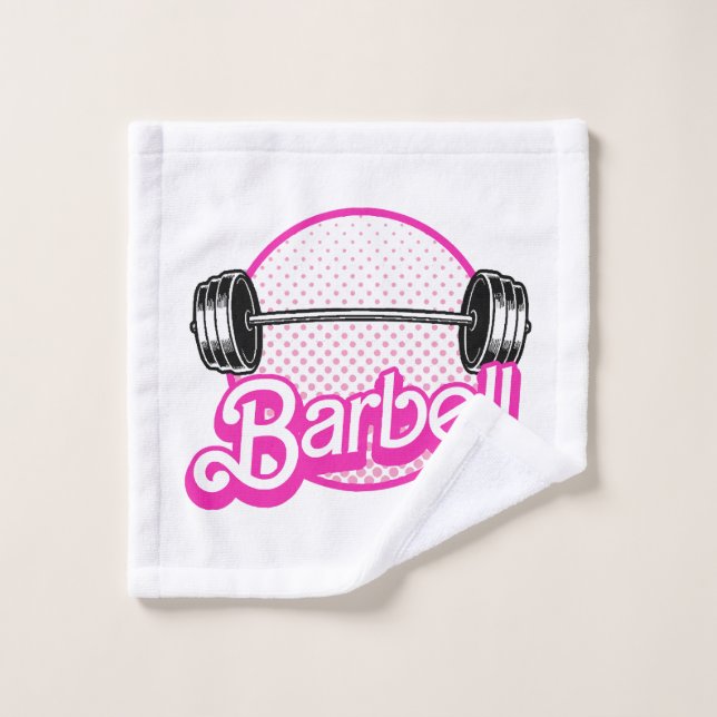 Barbell - pink wash cloth (Wash Cloth)