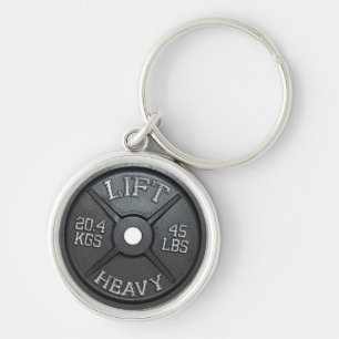 Barbell Plate - Lift Heavy Key Ring