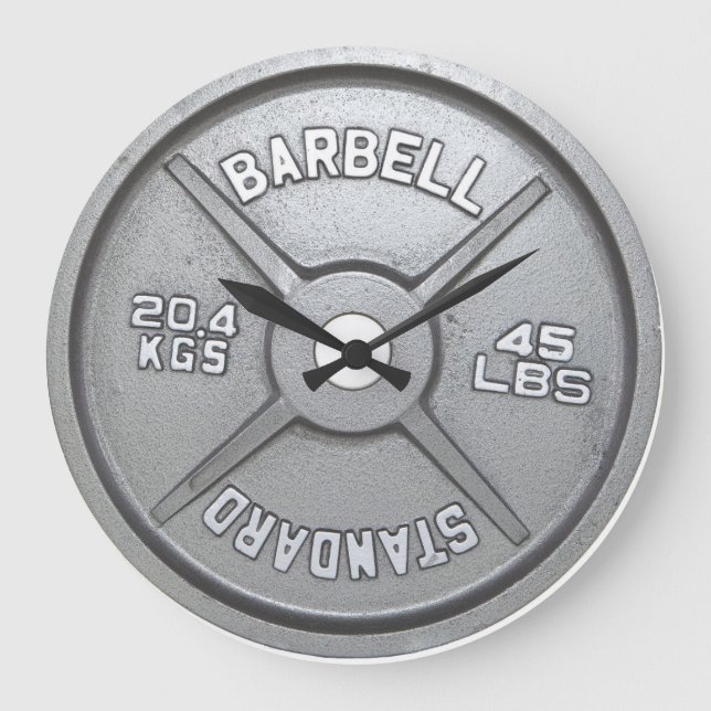 Barbell Plate Wall Clock (Front)