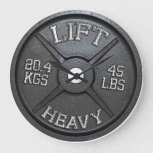 Barbell Plate Wall Clock - LIFT HEAVY