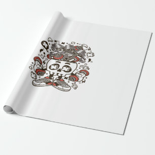 Barbell Skull Head Wrapping Paper
