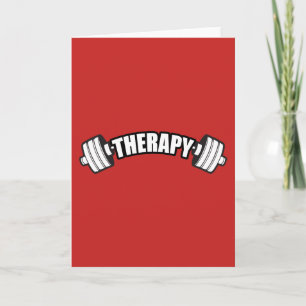 Barbell - THERAPY - Workout Inspirational Card