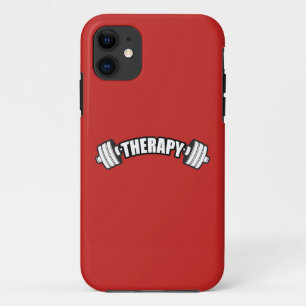 Barbell - THERAPY - Workout Inspirational iPhone 11 Case
