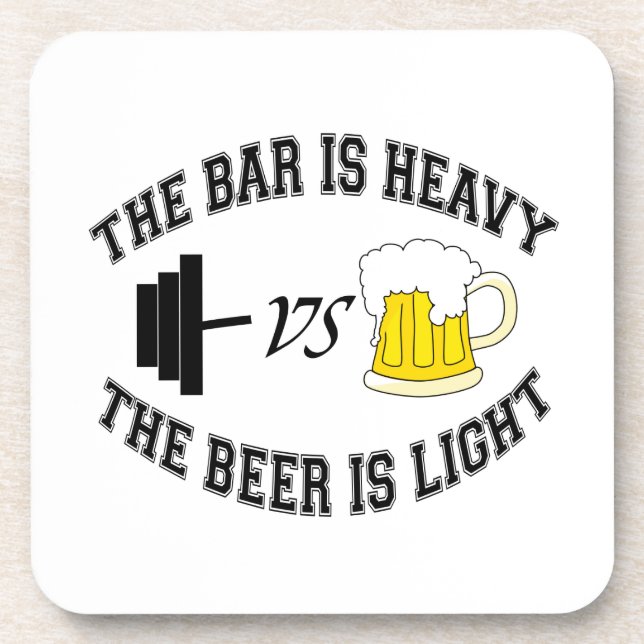Barbell vs beer coaster (Front)
